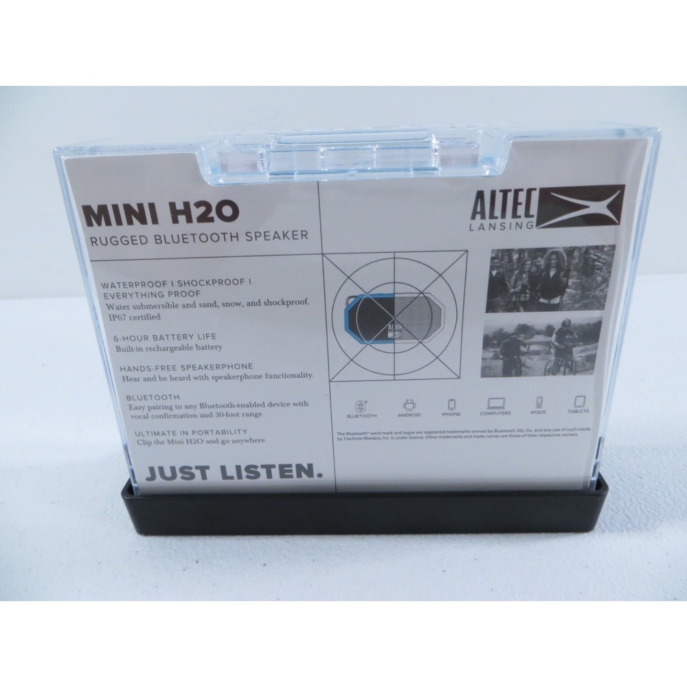 Altec Lansing Mini H20 Rugged Waterproof Sandproof Bluetooth Speaker Blue TESTED - Picture 4 of 4
